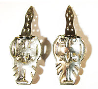 1930s Vintage Stunning Pair of Art Deco Diamante Dress Clips - Back - Thumbnail
