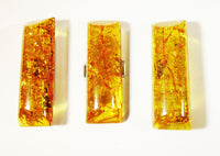 Vintage 1940s Striking Transparent Mid-Century Lucite Belt Buckle - Three Sections - Thumbnail