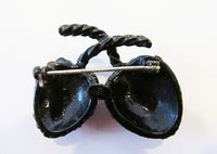 Weiss Vintage 1950s Wonderful Mid Century Japanned Strawberry Pin - Thumbnail