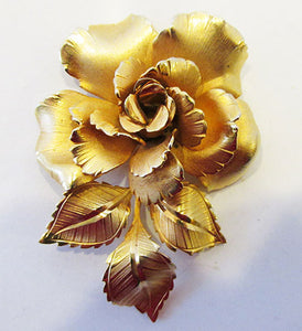 Amazing Vintage Mid Century 1950s Collectible Rose Pin