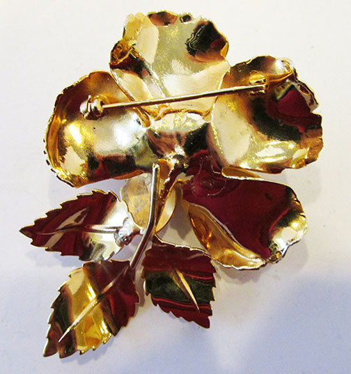 Amazing Vintage Mid Century 1950s Collectible Rose Pin