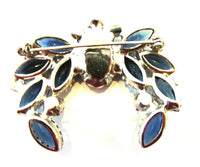 Unique 1950s Vintage Jewelry Mid-Century Rhinestone Pin