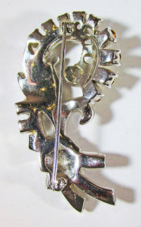 Vintage 1940s Exquisite Citrine Floral Pin - Thumbnail