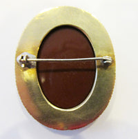 Vintage Retro 1930s Stunning Victorian Style Carnelian Cameo Pin - Thumbnail