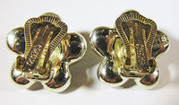 Kramer Vintage Eye-Catching 1950s Clear Rhinestone Floral Earrings - Thumbnail