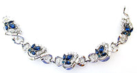 Crown Trifari 1950s Vintage Alfred Philippe Diamante Floral Set - Bracelet - Thumbnail