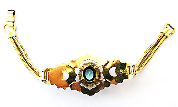 1930s Plainville Stock Co. Art Deco Diamante and Gold Filled Bracelet