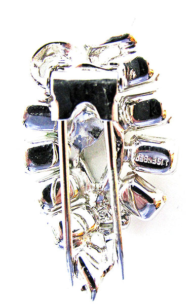 Eisenberg 1940s Designer Vintage Jewelry Magnificent Diamante Fur Clip - Back