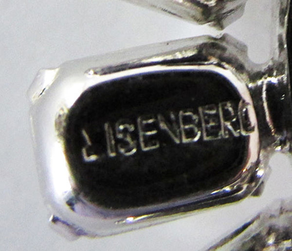 Eisenberg 1940s Designer Vintage Jewelry Magnificent Diamante Fur Clip - Signature