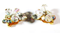 1950s Vintage Jewelry Exceptional Diamante and Crystal Bead Earrings - Front - Thumbnail