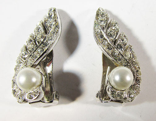 Halbe Rare Vintage Mid Century Elegant Collectible Earrings