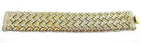 Nolan Miller Vintage Jewelry Contemporary Style Diamante Gold Bracelet - Front - Thumbnail