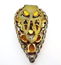 1930s Vintage Art Deco Magnificent Topaz Diamante Dress Clip - Thumbnail