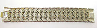 Nolan Miller Vintage Jewelry Contemporary Style Diamante Gold Bracelet - Back - Thumbnail