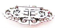 1930s Vintage Jewelry Spectacular Art Deco Sapphire Diamante Duette - Back - Thumbnail