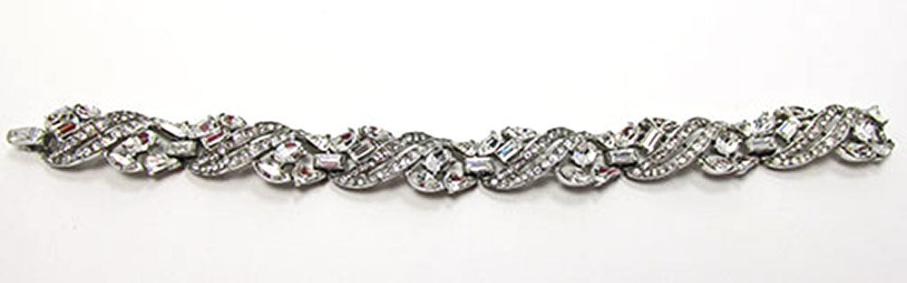 Crown Trifari Vintage Jewelry 1950s Mid-Century Diamante Bracelet