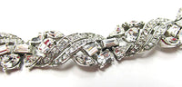 Crown Trifari Vintage Jewelry 1950s Mid-Century Diamante Bracelet - Detail - Thumbnail
