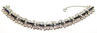 Vintage Jewelry 1950s Mid-Century Stunning Diamante Link Bracelet- Front - Thumbnail