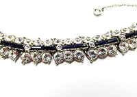 Vintage Jewelry 1950s Mid-Century Stunning Diamante Link Bracelet- Close Up - Thumbnail