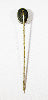 Timeless 1940s Mid-Century Sterling Mother of Pearl Hat or Stick Pin - Back - Thumbnail