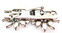 1930s Vintage Costume Jewelry Exquisite Diamante Floral Duette - Thumbnail