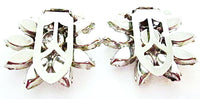 1930s Vintage Costume Jewelry Exquisite Diamante Floral Duette - Thumbnail