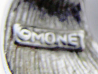 Vintage Monet 1970s Designer Contemporary Style Swirl Earrings - Signature - Thumbnail