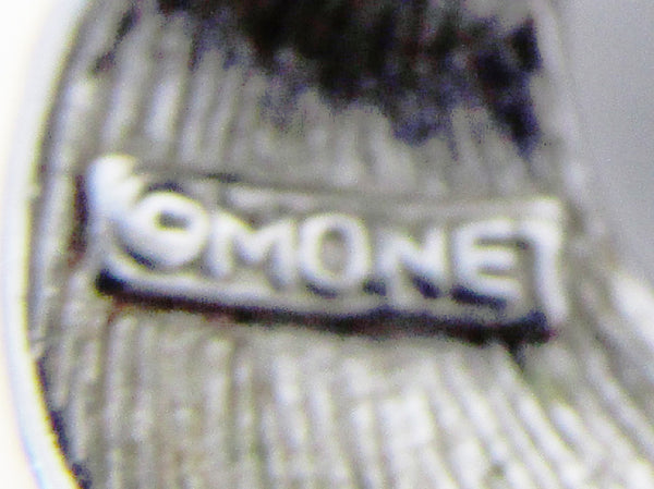 Vintage Monet 1970s Designer Contemporary Style Swirl Earrings - Signature