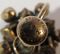 M&S Vintage Designer Mid-Century Diamante Gold Filled Earrings - Signature - Thumbnail