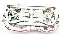 1930s Policini Vintage Jewelry Rare Art Deco Sapphire Diamante Duette - Thumbnail
