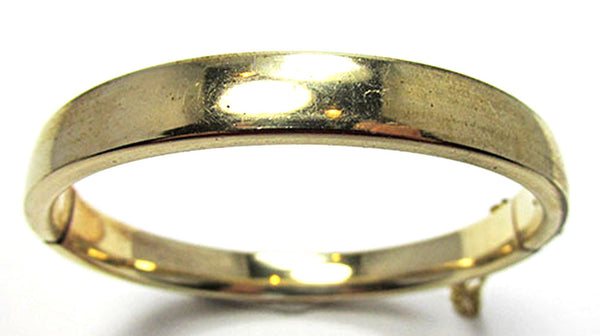 Danecraft Vintage Jewelry 1940s Gorgeous Gold Filled Bangle Bracelet - Back