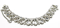 Vintage 1950s Outstanding Mid-Century Clear Diamante Bracelet - Front - Thumbnail