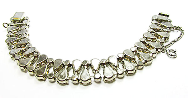 Vintage 1950s Outstanding Mid-Century Clear Diamante Bracelet - Back