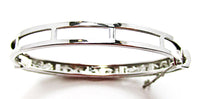 Vintage Costume Jewelry 1960s Superb Sparkling Diamante Cuff Bracelet- Back - Thumbnail