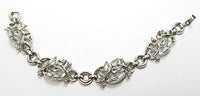 Trifari Vintage Jewelry 1950s Mid-Century Diamante Link Bracelet- Front - Thumbnail