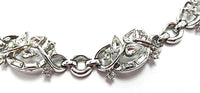 Trifari Vintage Jewelry 1950s Mid-Century Diamante Link Bracelet - Close Up - Thumbnail