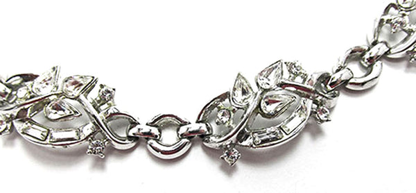 Trifari Vintage Jewelry 1950s Mid-Century Diamante Link Bracelet - Close Up