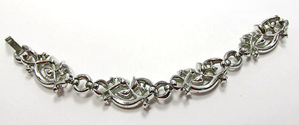 Trifari Vintage Jewelry 1950s Mid-Century Diamante Link Bracelet - Back