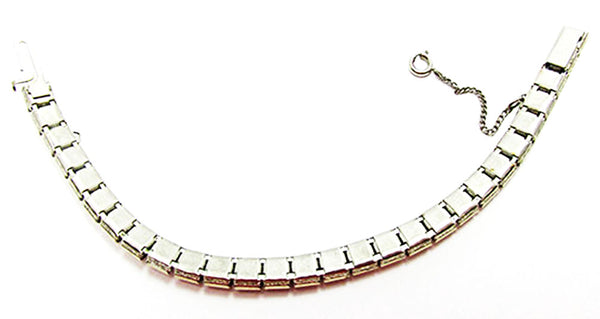 Vintage Jewelry 1930s Art Deco Geometric Topaz Diamante Bracelet - Back