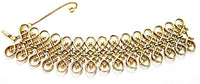 Trifari Vintage Jewelry 1950s Mid-Century Diamante Wide Link Bracelet - Back - Thumbnail