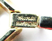 Trifari Vintage Jewelry 1950s Mid-Century Diamante Wide Link Bracelet - Signature - Thumbnail