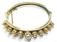 Vintage Jewelry 1950s Mid-Century Flawless Pearl Cuff Bracelet - Circumference - Thumbnail