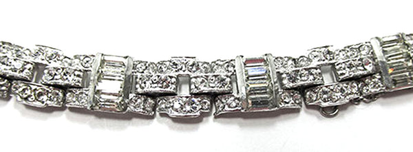 Exquisite Vintage Jewelry 1930s Art Deco Sparkling Diamante Bracelet - Close Up