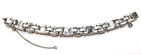 Exquisite Vintage Jewelry 1930s Art Deco Sparkling Diamante Bracelet - Back