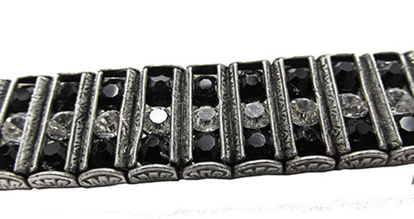 Leach and Miller Vintage Jewelry 1920s Stunning Sterling Art Deco Bracelet - Close Up