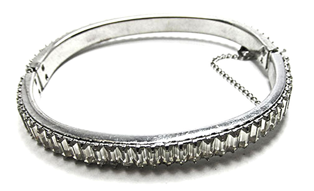 Vintage Jewelry 1950s Mid-Century Dazzling Diamante Cuff Bracelet