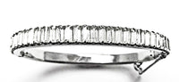 Vintage Jewelry 1950s Mid-Century Dazzling Diamante Cuff Bracelet - Front - Thumbnail