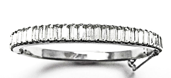 Vintage Jewelry 1950s Mid-Century Dazzling Diamante Cuff Bracelet - Front