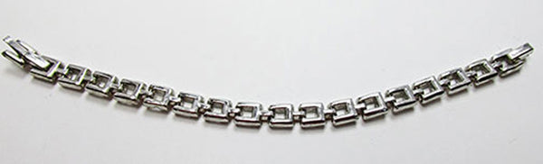 Vintage Costume Jewelry 1930s Art Deco Superb Topaz Diamante Bracelet - Back