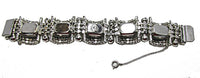Kramer N.Y. Vintage 1940s Emerald-Rhinestone Glamour Bracelet - Back - Thumbnail
